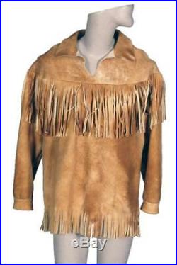 Men Native American Cowboy Mountain Man Buckskins color suede War Shirt ALL SIZE