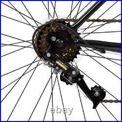Men's 26 Alpine Mountain Bike with All-Terrain Tires, 15-Speed, Black