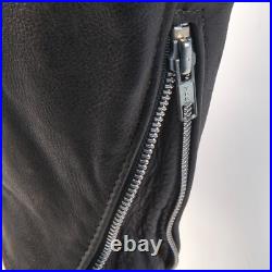 Men's BLK Double Motorcycle Jacket Brooks MADE IN USA Talon Zipper Sz 40 M MINT
