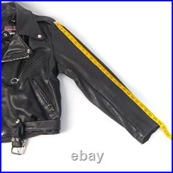 Men's BLK Double Motorcycle Jacket Brooks MADE IN USA Talon Zipper Sz 40 M MINT