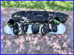Men's Burton Snowboard Custom Snowboard 155cm With ProTec Helmet And Life Boots Men's Burton Snowboard Custom Snowboard 155cm With ProTec Helmet And Life Boots