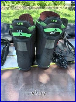 Men's Burton Snowboard Custom Snowboard 155cm With ProTec Helmet And Life Boots Men's Burton Snowboard Custom Snowboard 155cm With ProTec Helmet And Life Boots