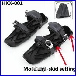 Men's Mini Ski Skates Snow Short Adjustable Bindings Portable Skiing Shoes Board