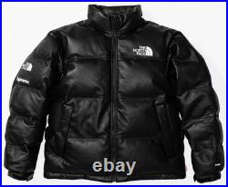 Men's Nuptse Mountain Style Fit Unisex Full-Black Genuine Leather Puffer Jacket