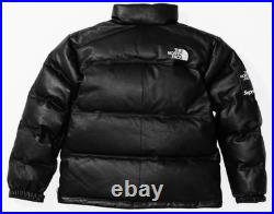 Men's Nuptse Mountain Style Fit Unisex Full-Black Genuine Leather Puffer Jacket