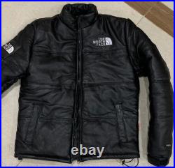 Men's Nuptse Mountain Style Fit Unisex Full-Black Genuine Leather Puffer Jacket
