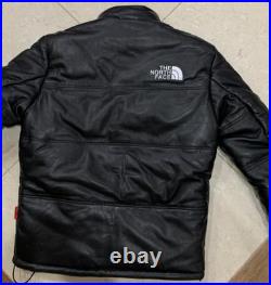 Men's Nuptse Mountain Style Fit Unisex Full-Black Genuine Leather Puffer Jacket