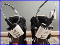 Men's Technica Downhill Orange Ski Boots 9-9.5 325mm Including Boot Warmers