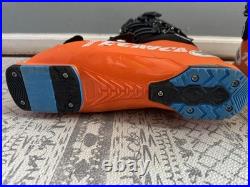 Men's Technica Downhill Orange Ski Boots 9-9.5 325mm Including Boot Warmers