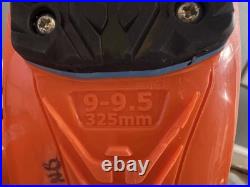 Men's Technica Downhill Orange Ski Boots 9-9.5 325mm Including Boot Warmers
