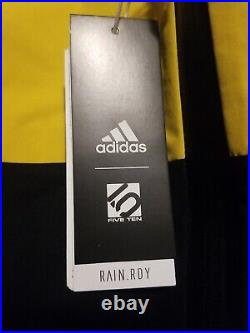 Mens Adidas Five Ten All Mountain RAIN. RDY Jacket Black/Hazy Yellow Size Small