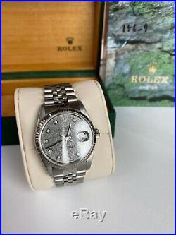 Mens All Original Rolex Date Just Superlative Pre Owned Watch With Box Mint