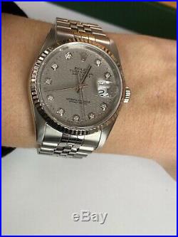 Mens All Original Rolex Date Just Superlative Pre Owned Watch With Box Mint