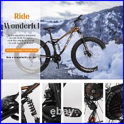 Mens All-Terrain Mountain Bikes Such As Snowy Beaches, Fat Tires, 21'' 21-Speed