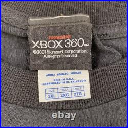 Microsoft Xbox 360 Shirt Mens 2XL Black Halo 3 Mountain Game Fuel Promo Graphic