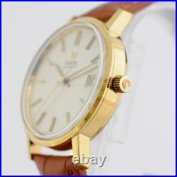 Mint All Original Omega Seamaster Automatic Quickset Date Vintage Gold Plated Ss