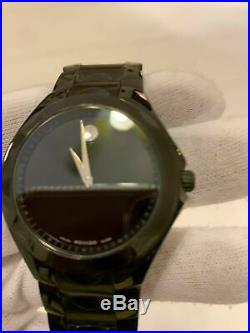Mint Condition Mens Movado Luno Sport All Black Watch with Movado Box & Case