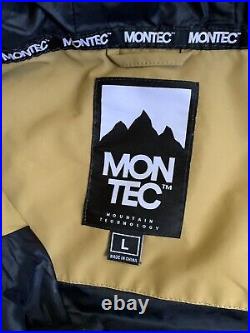 Montec Doom Ski Snowboard All Mountain DWR 20k Shell Jacket Gold Black Mens L