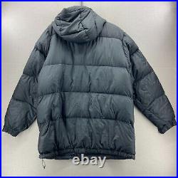 Mountain Hardwear Jacket Mens Large Black Down Feather Hooded Bubble Puffer Coat