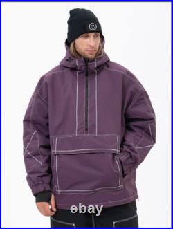 NEW SNOWVERB Mens All Season Mountain Vibe Streetstorm Pullover Snowboard Jacket