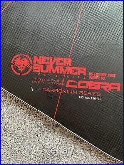 Never Summer Cobra 155 Snowboard Excellent Condition