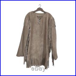 New Men Native American Mountain Special Cowboy Suede Leather War Shirt New Men Native American Mountain Special Cowboy Suede Leather War Shirt