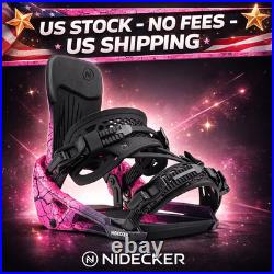 Nidecker LT Supermatic Snowboard Bindings 2025/2026 Magma Size M, No Fees