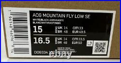 Nike ACG Mountain Fly Low SE Mens Sz 15 White Black Anthracite DO9334-100 NEW