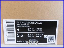Nike Acg Mountain Fly Low Fossil Stone-black Sz 4 Da5424-200