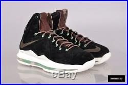 Nike LeBron 10 X EXT QS Mint Black Suede 11.5. 607078-001 MVP bhm all star