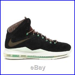 Nike LeBron 10 X EXT QS Mint Black Suede 13. 607078-001 MVP bhm all star