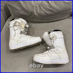 Nike Men's Snowboard Boots Size 10 White Traditional Lace Ankle Strap Medium