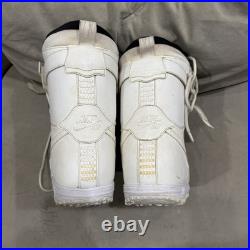 Nike Men's Snowboard Boots Size 10 White Traditional Lace Ankle Strap Medium