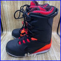 Nike SB Lunarendor Snowboard Boots Men's 11 Black Infrared Lunarlon 586532-066