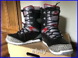 Nike Zoom Kaiju Snowboard Boots 376276-003 Black Cement Red RARE Mens 10.5