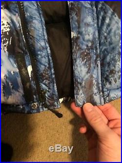 North face supreme jacket puffer all over mountain print