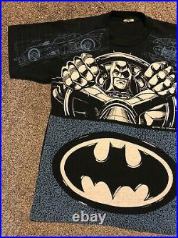 Original 1992 Batman Returns Batmobile All Over Print Shirt Mint D. C. Comics