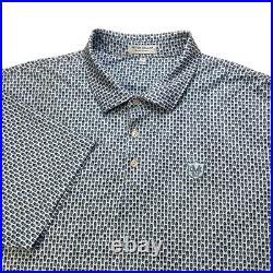 Peter Millar Polo Mens XL Navy Cramer Mountain Club Golf Skullada Grateful Dead