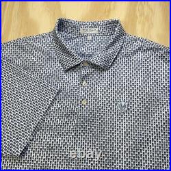 Peter Millar Polo Mens XL Navy Cramer Mountain Club Golf Skullada Grateful Dead