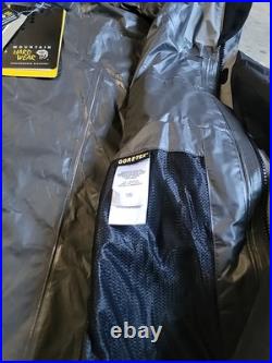 RARE NWT Mountain Hardwear Typhoon GTX Ultra Light Hardshell Jacket ALL BLACK