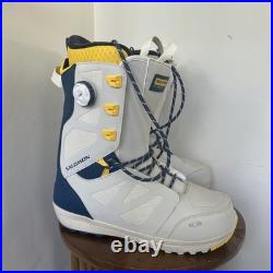 RARE Salomon Launch Lace BOA FS 2000 Snowboard Boots Men's US 10.5 EU 43.5 White