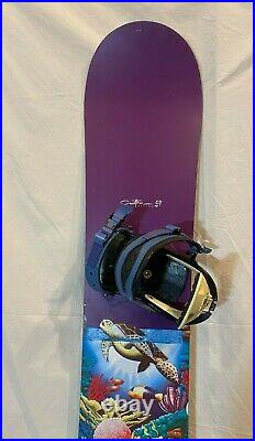 RARE Vintage 1997 Burton Custom 159cm Twin-Tip Snowboard withBurton Bindings CLEAN