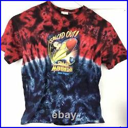 Rare VTG Disney Space Mountain Park Ride Tie Dye AOP All Over Shirt 2XL XXL