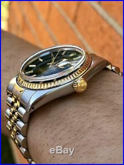 Rolex DateJust 16013 Men's Wristwatch Gilt Dial All Original MINT