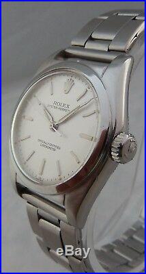 Rolex Oyster Perpetual Bubbleback Mens SS Watch MINT ALL GENUINE 1950
