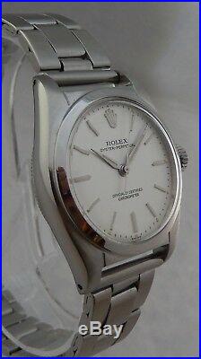Rolex Oyster Perpetual Bubbleback Mens SS Watch MINT ALL GENUINE 1950