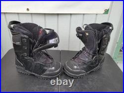 Salomon Dialogue Wide Snowboard Boots Men's 8.5 Black Heat Moldable 111195