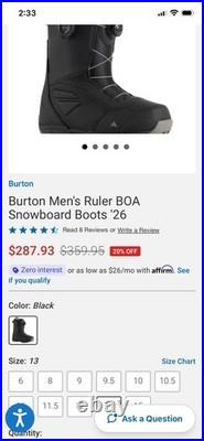 Salomon Faction BOA Men's Snowboard Boots Black Medium Flex All Mountain