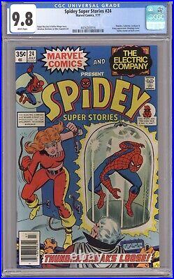 Spidey Super Stories (1974) #24 Cgc 9.8 White Pages? Cover By John Romita Sr
