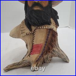 Stu Martin Baptiste #129/2500 Mountain Man Frontier Man Bust Sculpture Signed